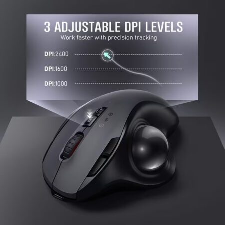 Mouse Ergonómico Vertical Inalámbrico | Trackball Precisión Alta Conexión 3 Dispositivos